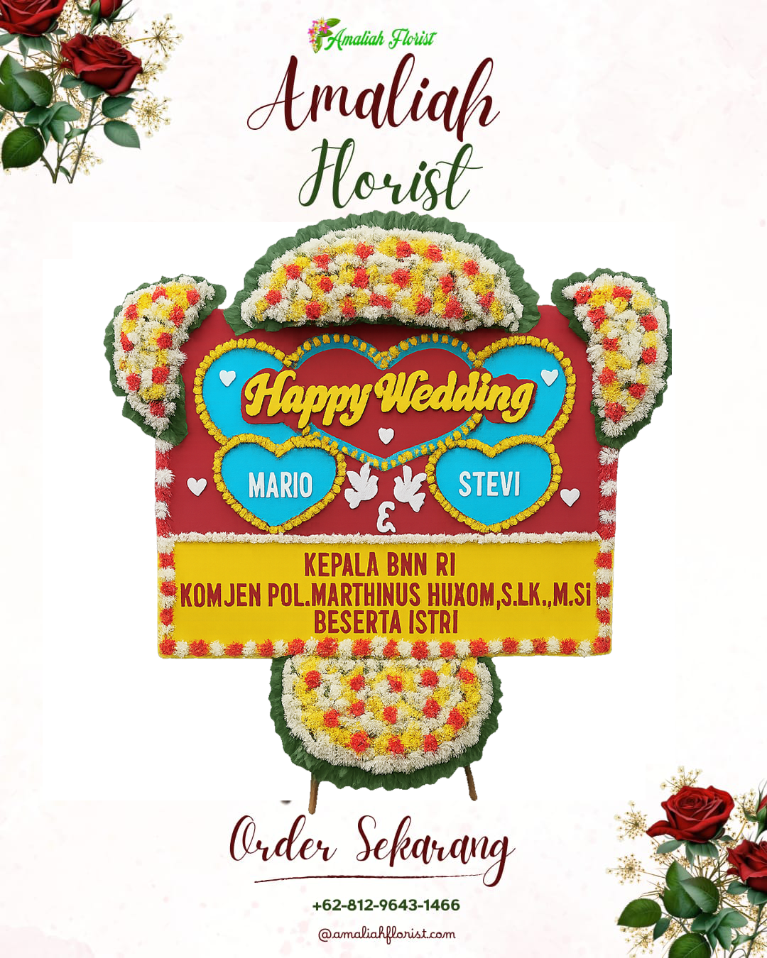 Papan Bunga Pernikahan Taman